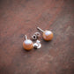 Peach Freshwater Pearl Studs(8 mm)