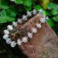 Faceted Rose Quartz Silver Links Bracelet