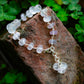 Faceted Rose Quartz Silver Links Bracelet