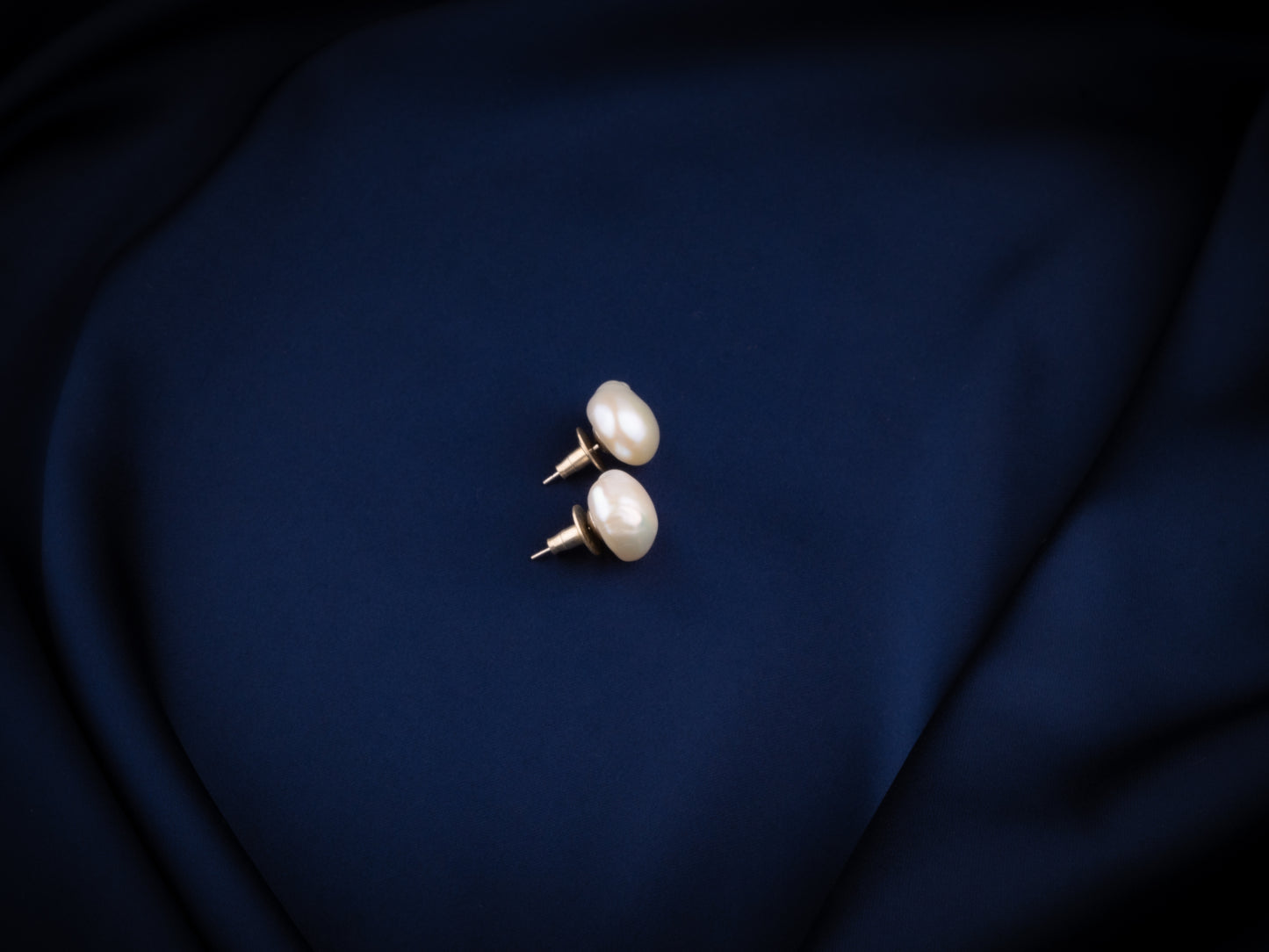 Unique Freshwater Baroque Pearls Silver Studs