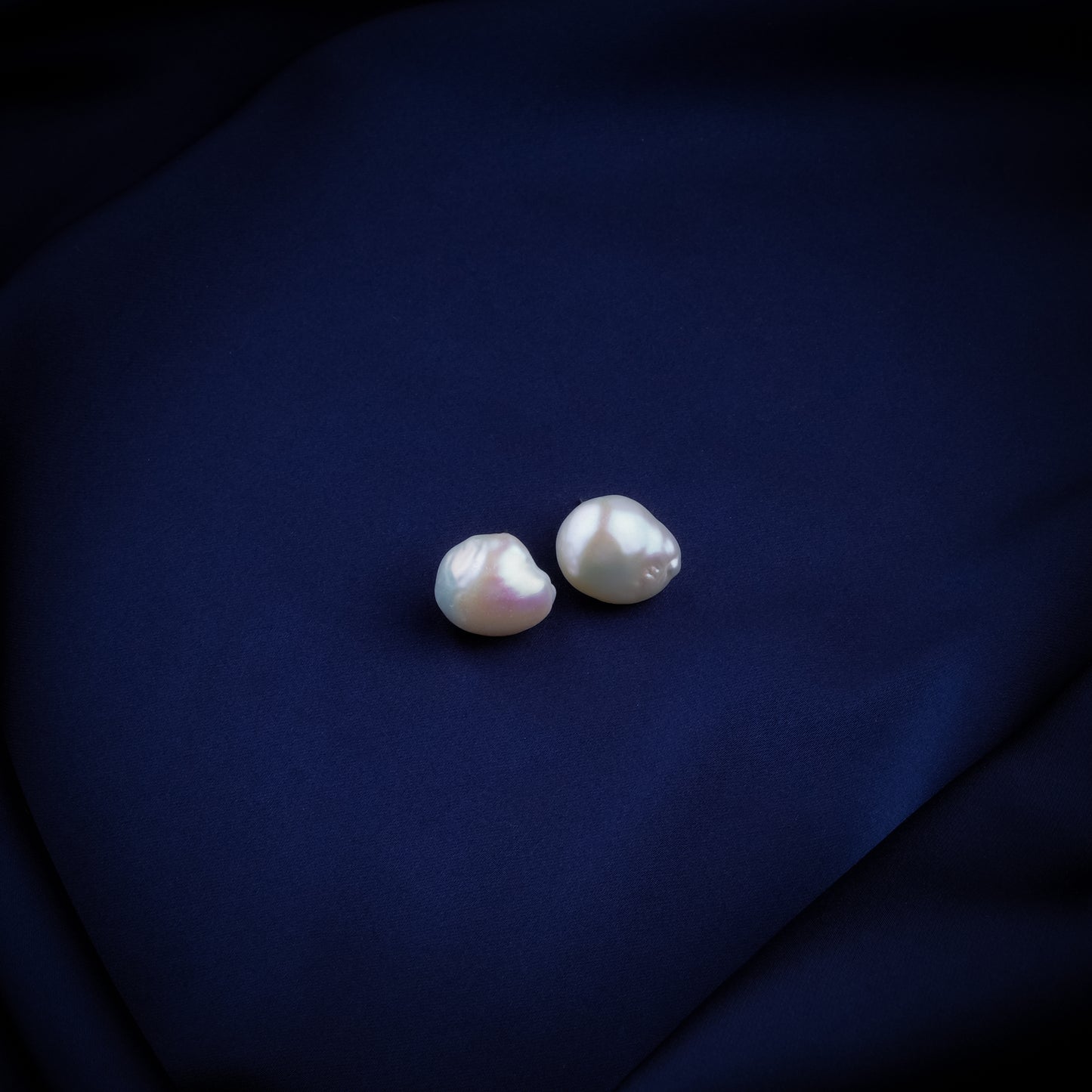 Unique Freshwater Baroque Pearls Silver Studs