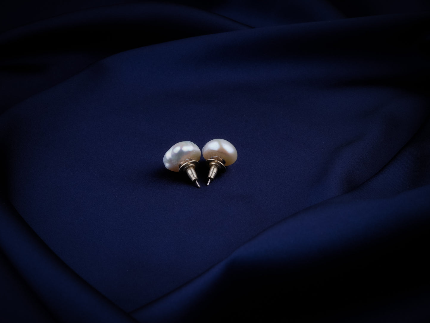 Unique Freshwater Baroque Pearls Silver Studs