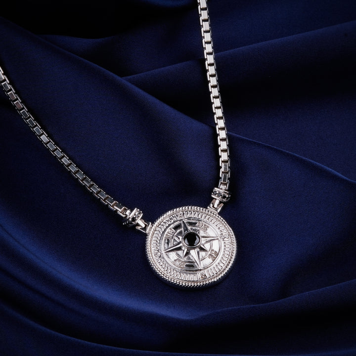 Silver Compass Chain for Men | Totapari Jewellery