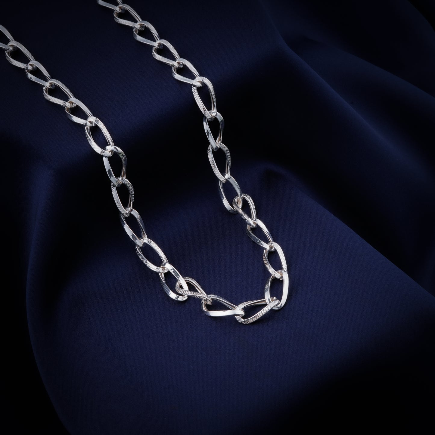 Franco Silver Link Chain For Men