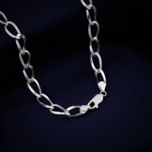 Franco Silver Link Chain For Men