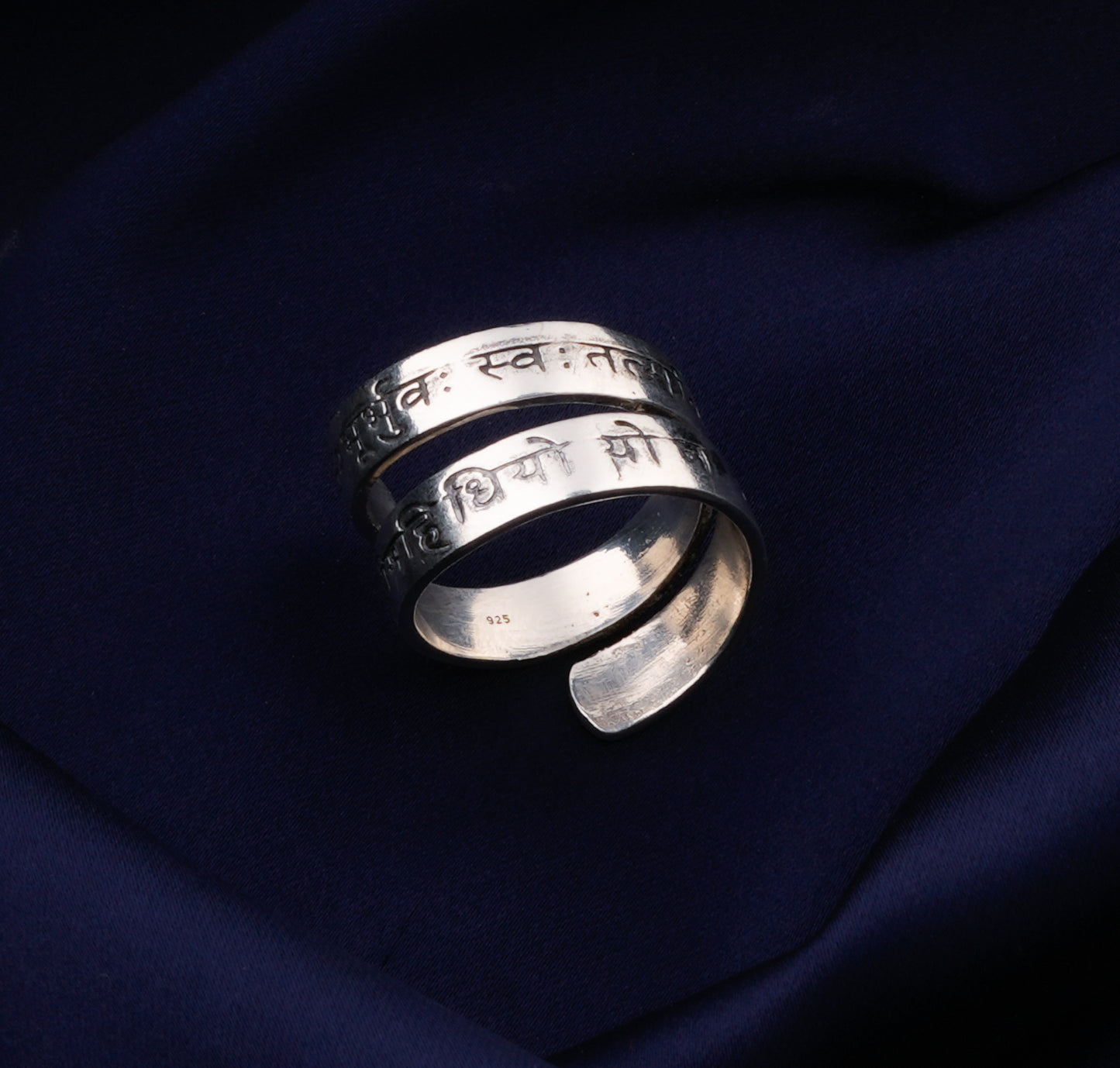 Gayatri Mantra Silver Ring