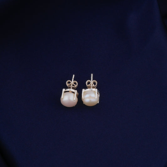 Silver Pearl Bloom Studs