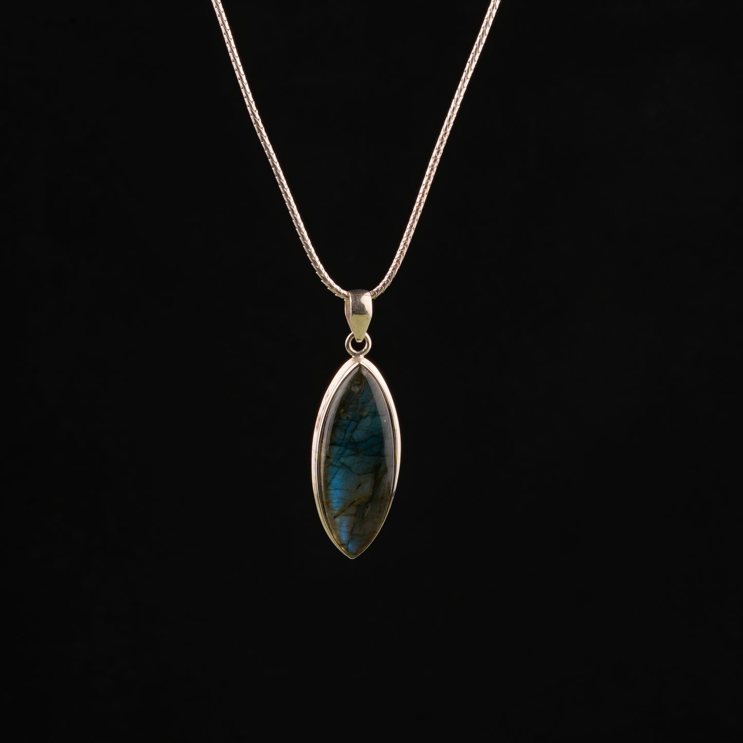 Marquise Labradorite Pendant