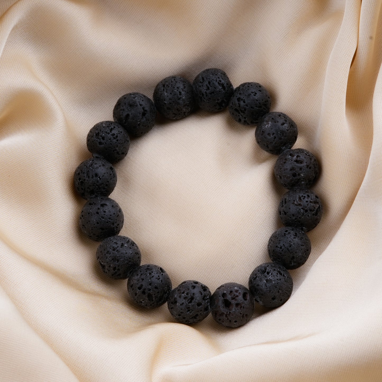 Lava Beads Men Bracelet(12mm)