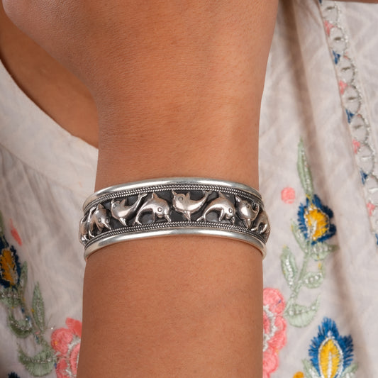 Machhali Silver Bracelet