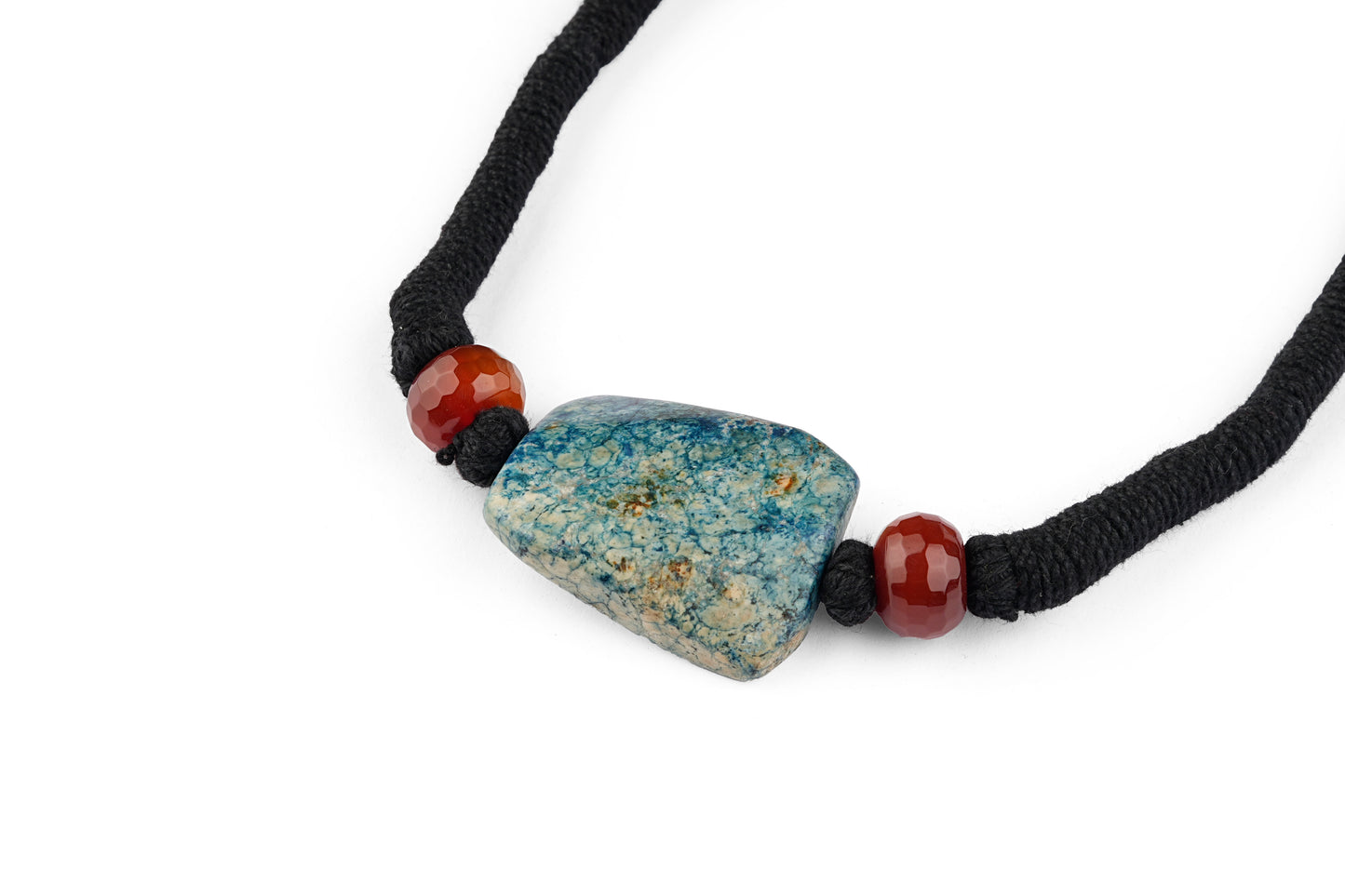 Blue Agates and Carnelian Choker