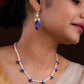 Lapis Lazuli Drops And Pearls Set