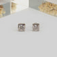 Cushion Cut Zircon in Silver Studs