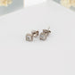 Princess Cut Zircon Silver Studs (4mm)