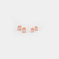Cushion Cut Rose Gold plated Silver Solitaire Studs
