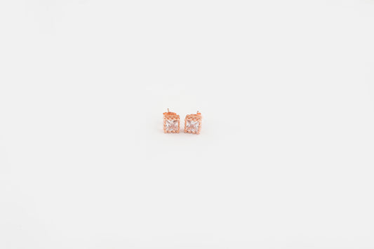 Cushion Cut Zircon Studs