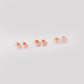 Silver Rose Gold plated 6mm Zircon Studs