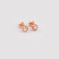Rose Gold Plated Silver Solitaire Studs