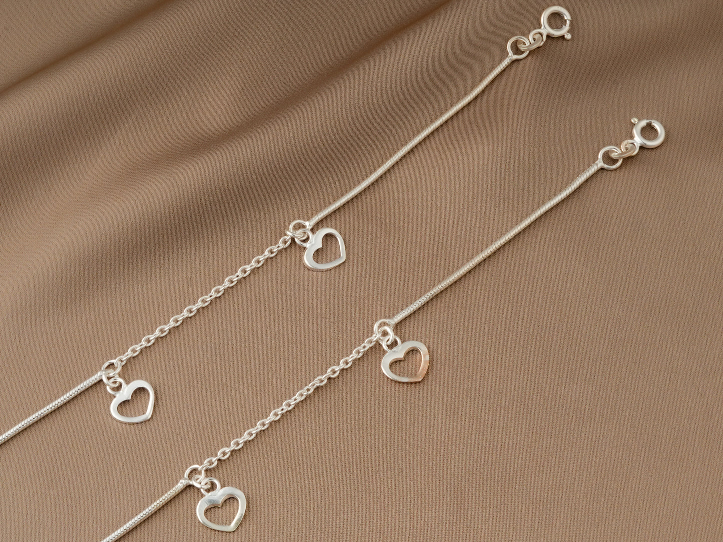 Delicate Heart Anklets