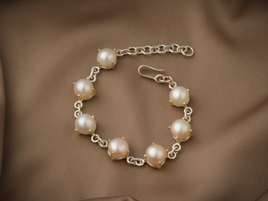 Freshwater Pronged Pearls Bracelet