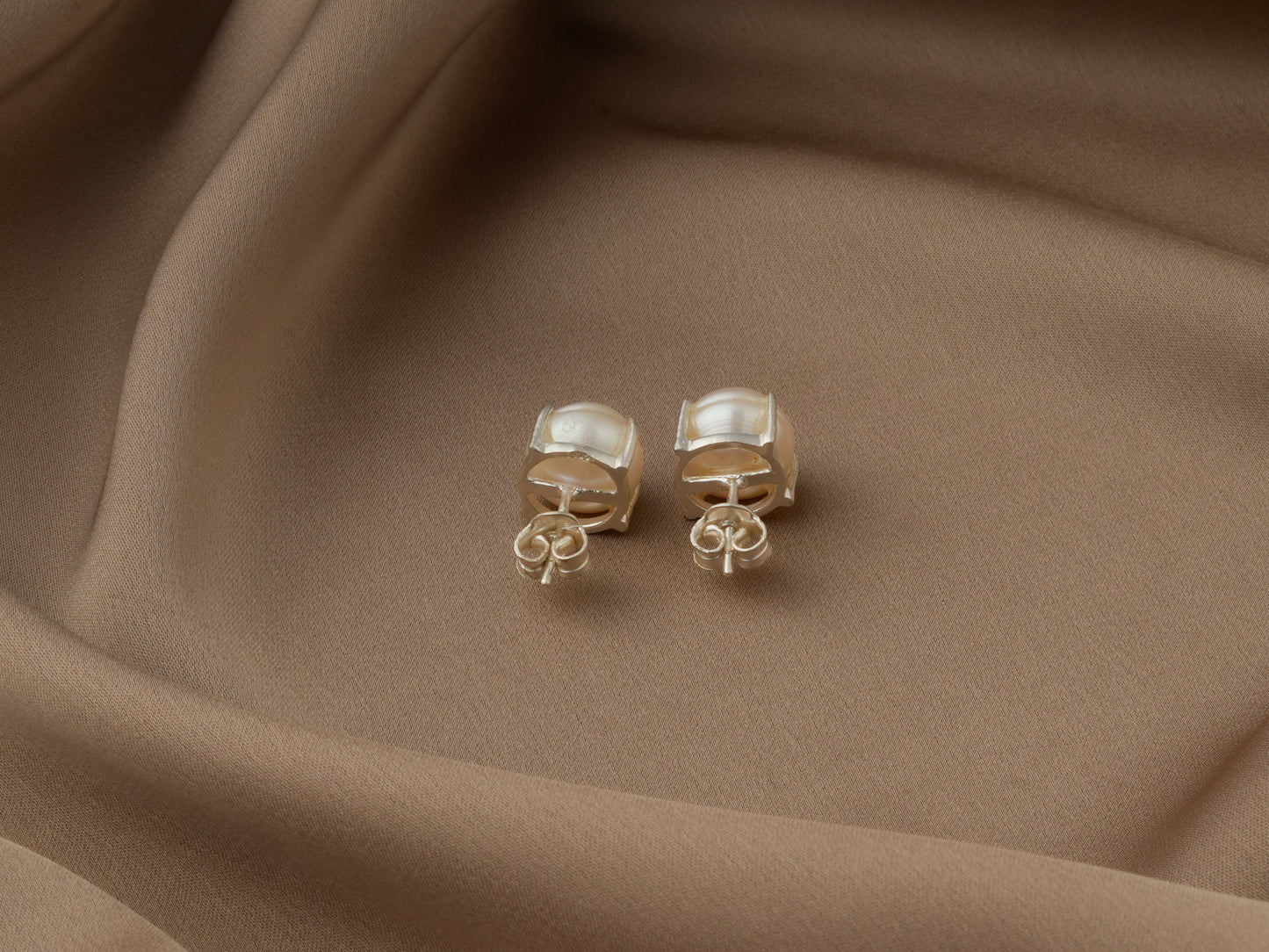 Silver Pearl Bloom Studs