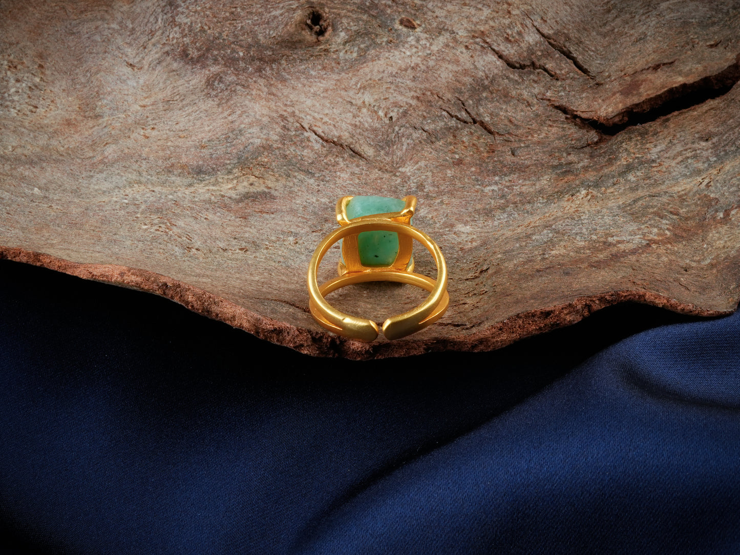 Uncut Natural Amazonite Ring