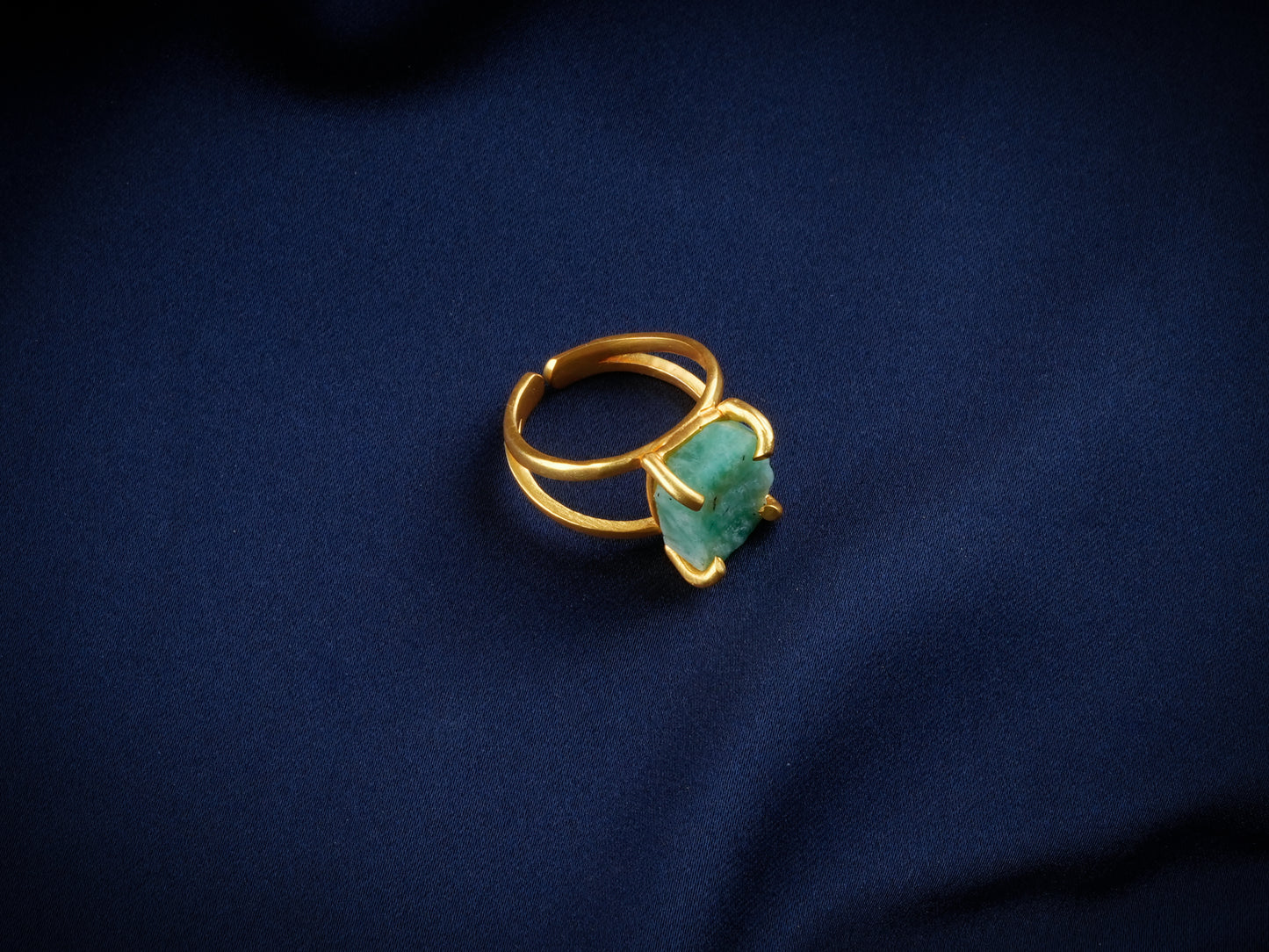 Uncut Natural Amazonite Ring