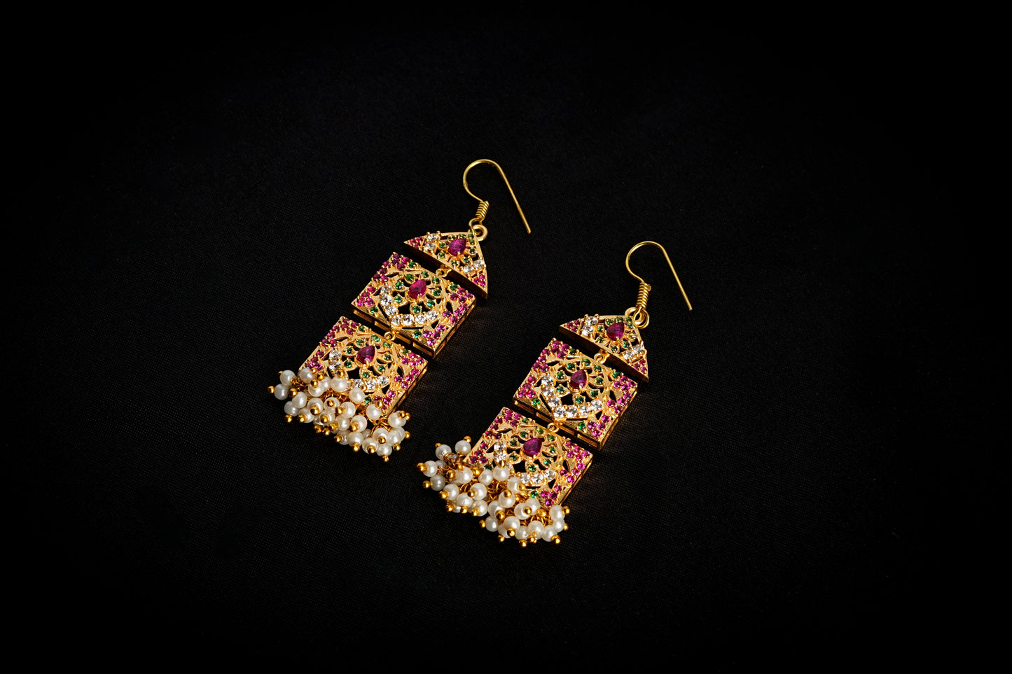 Heera Panna Jadau Earrings