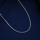 Everyday Rhodium Plated Delicate Box Chain