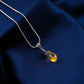 Faceted Citrine Drops Necklace Set