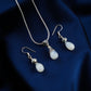 Moonstone Drops Necklace Set