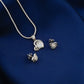 Little Hearts Silver Pendant And Necklace Set