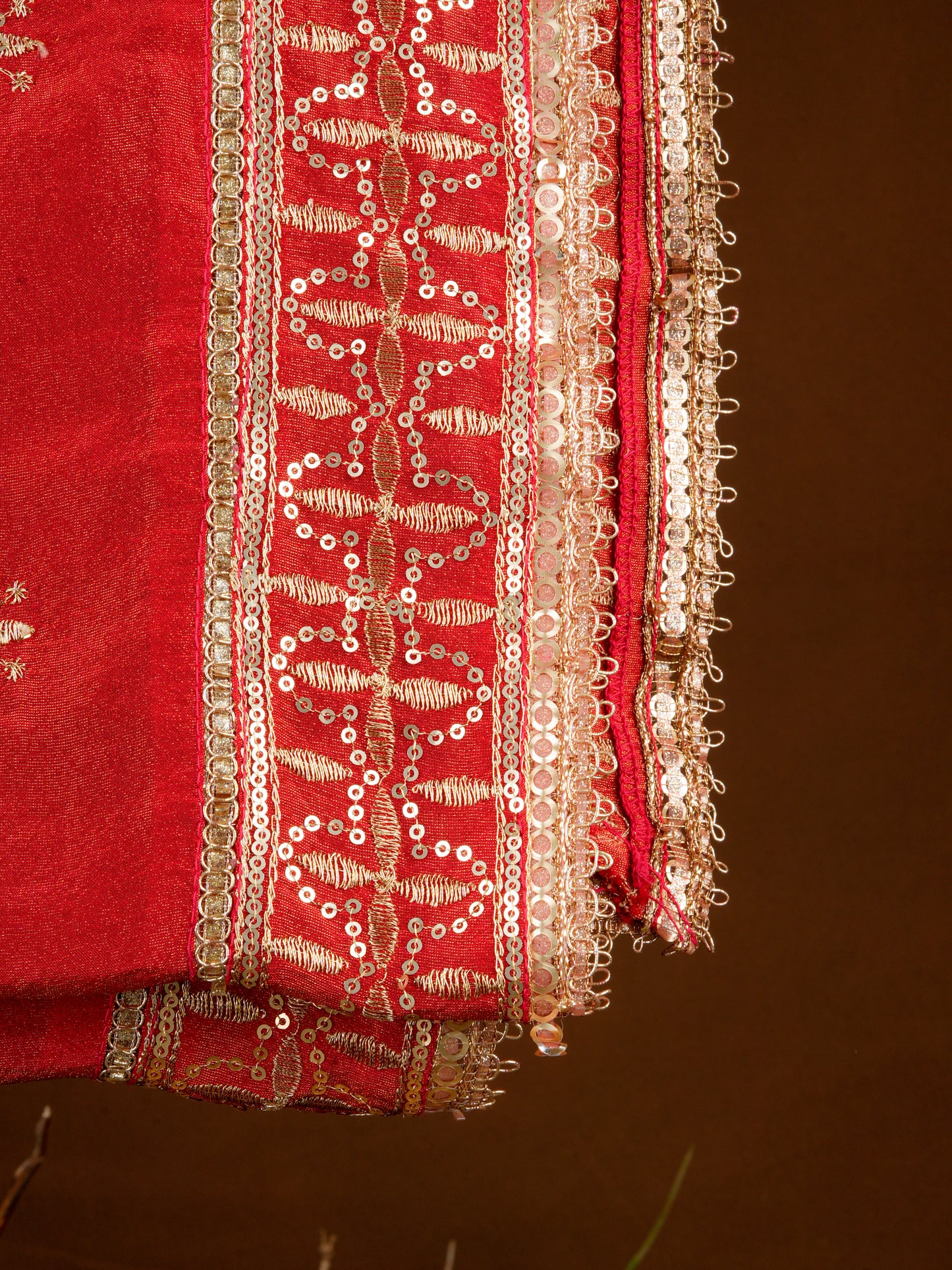 Totapari Sunset Red Fashion Dupatta