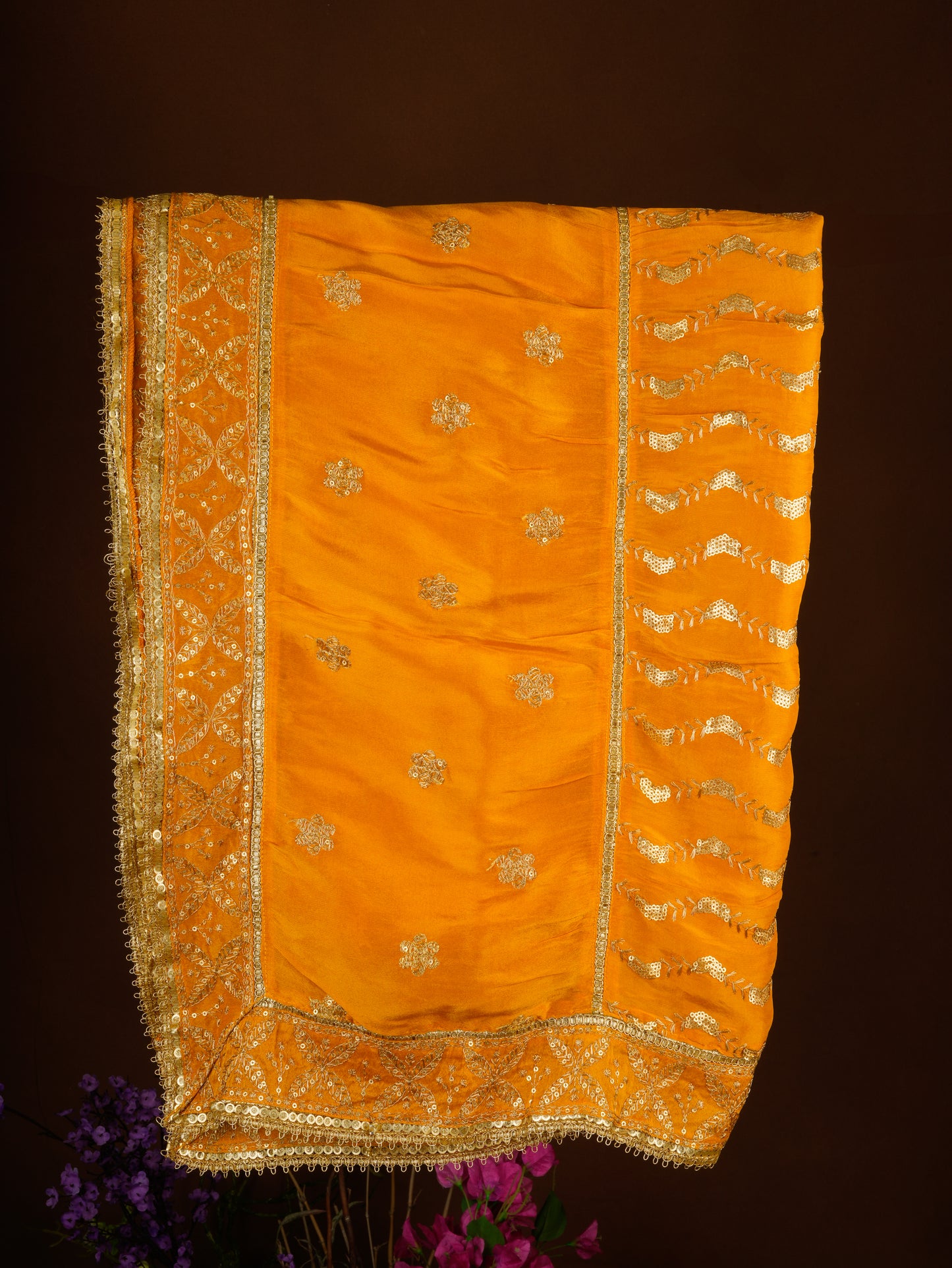Totapari Amber Yellow Fashion Dupatta