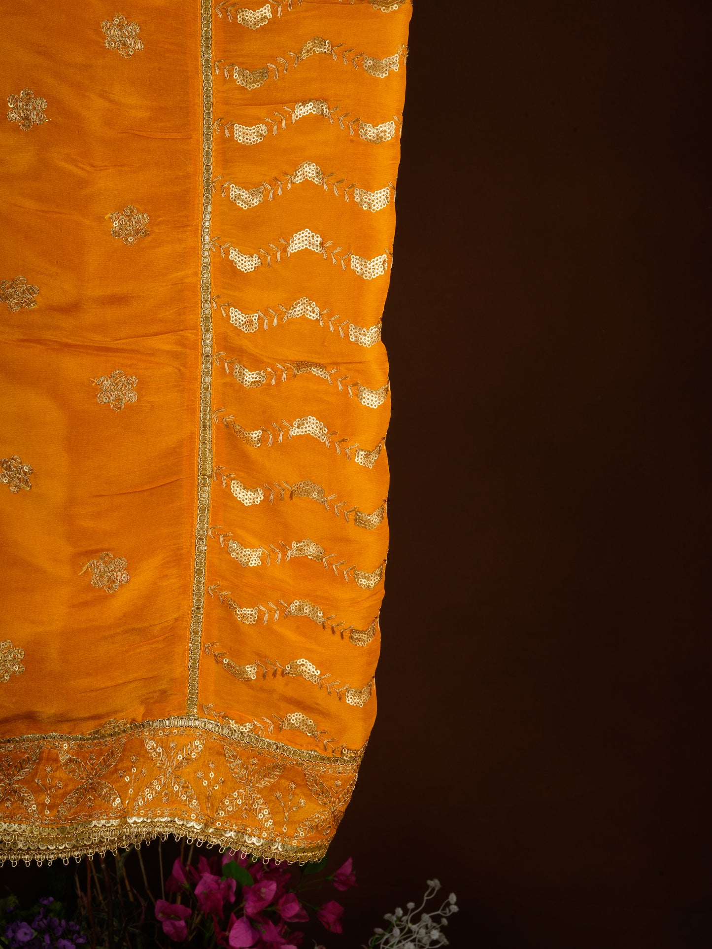 Totapari Amber Yellow Fashion Dupatta
