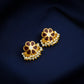 Mogra Studs (Burgundy)