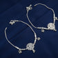 Silver Floral Anklet