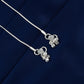 Silver Floral Anklet