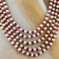 Freshwater Pearls Red Quartz Multilayer Necklaces