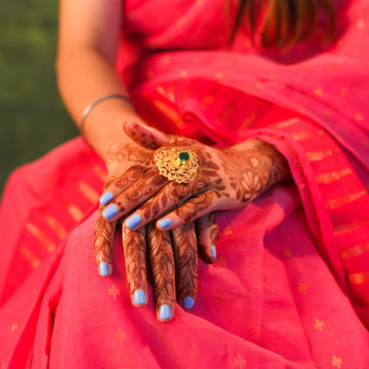 Noorie Purani Dilli Gold Plated Silver Ring