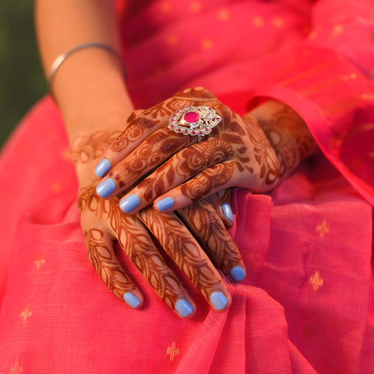 Kehkashaan Purani Dilli Silver Ring