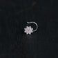 Peach Star CZ Silver Nose Pin