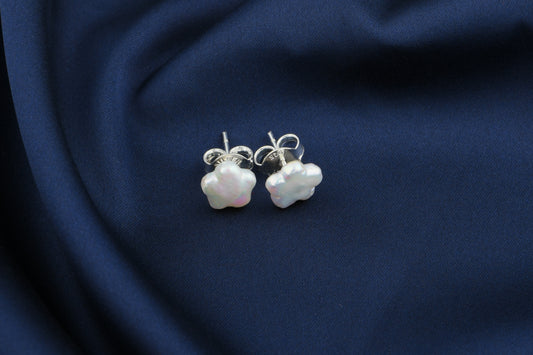 Freshwater Pearl Flower Studs