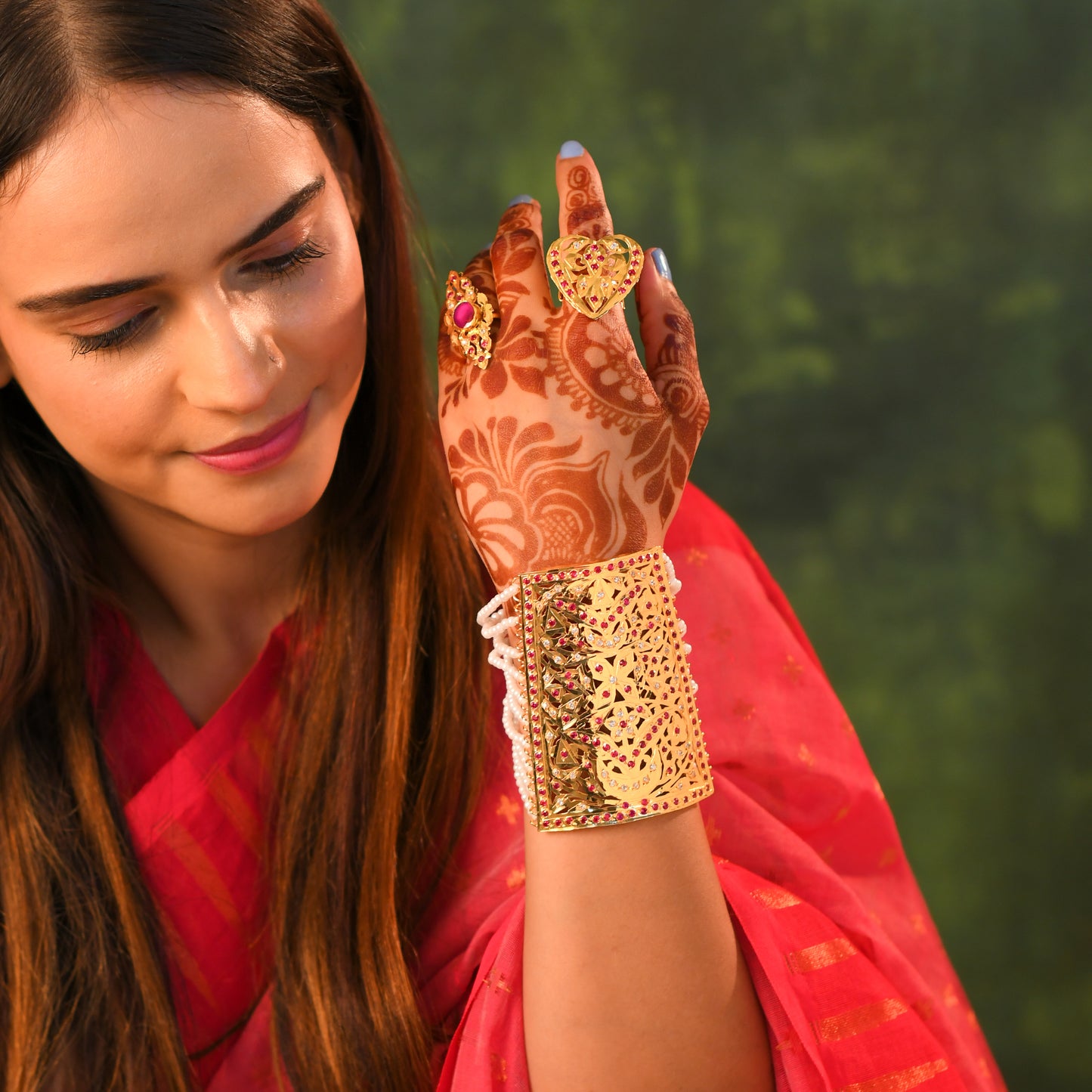 "Begum" Gold Plated Silver Baahi