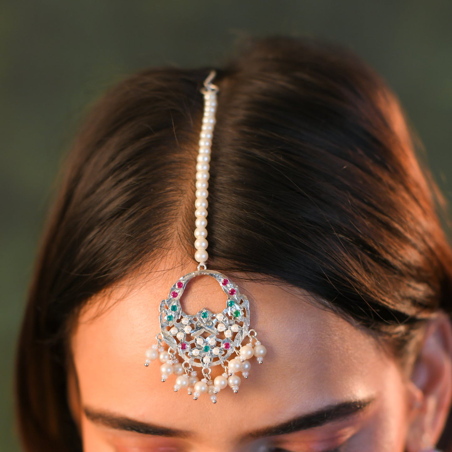 Chand Purani Dilli Silver Maang Tikka