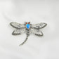 Celestial Dance: Marcasite Dragonfly Opal Pendant