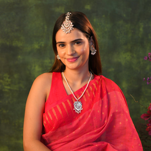 Huma Purani Dilli Silver Necklace Set
