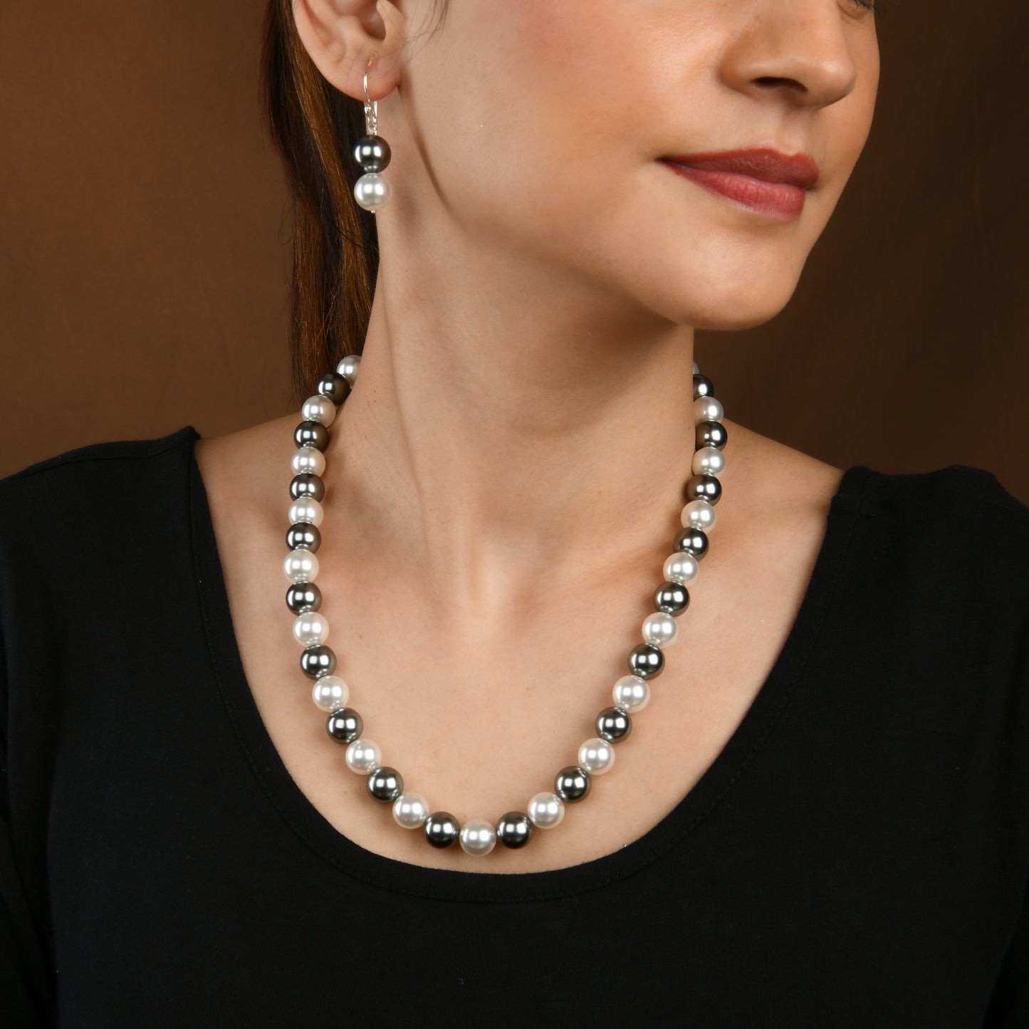 Moonlit Mist Pearls Necklace Set
