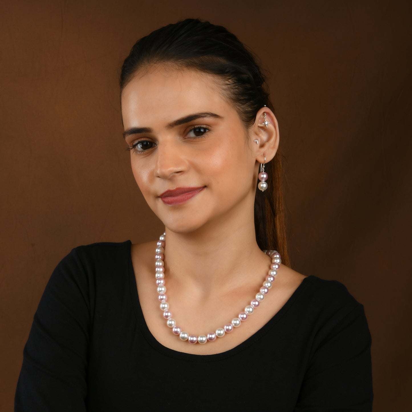 Blush And Bloom Pearls Necklace Set