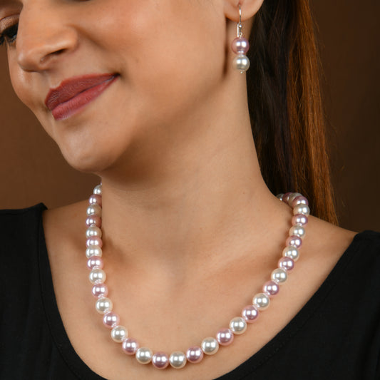 Blush And Bloom Pearls Necklace Set